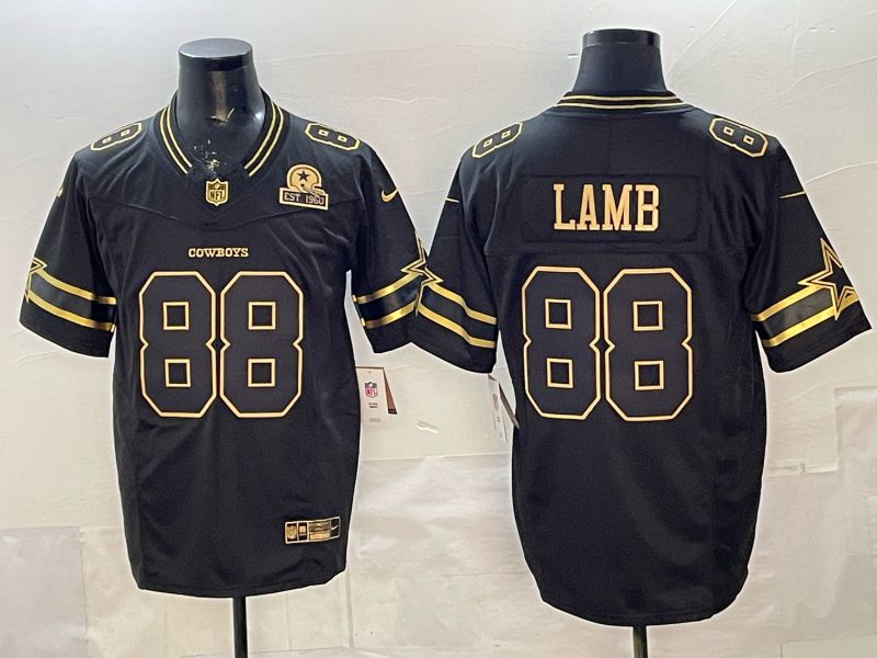 Men 2026 Dallas Cowboys #88 Lamb Black gold 6th generation Nike Limited NFL Jersey style 05